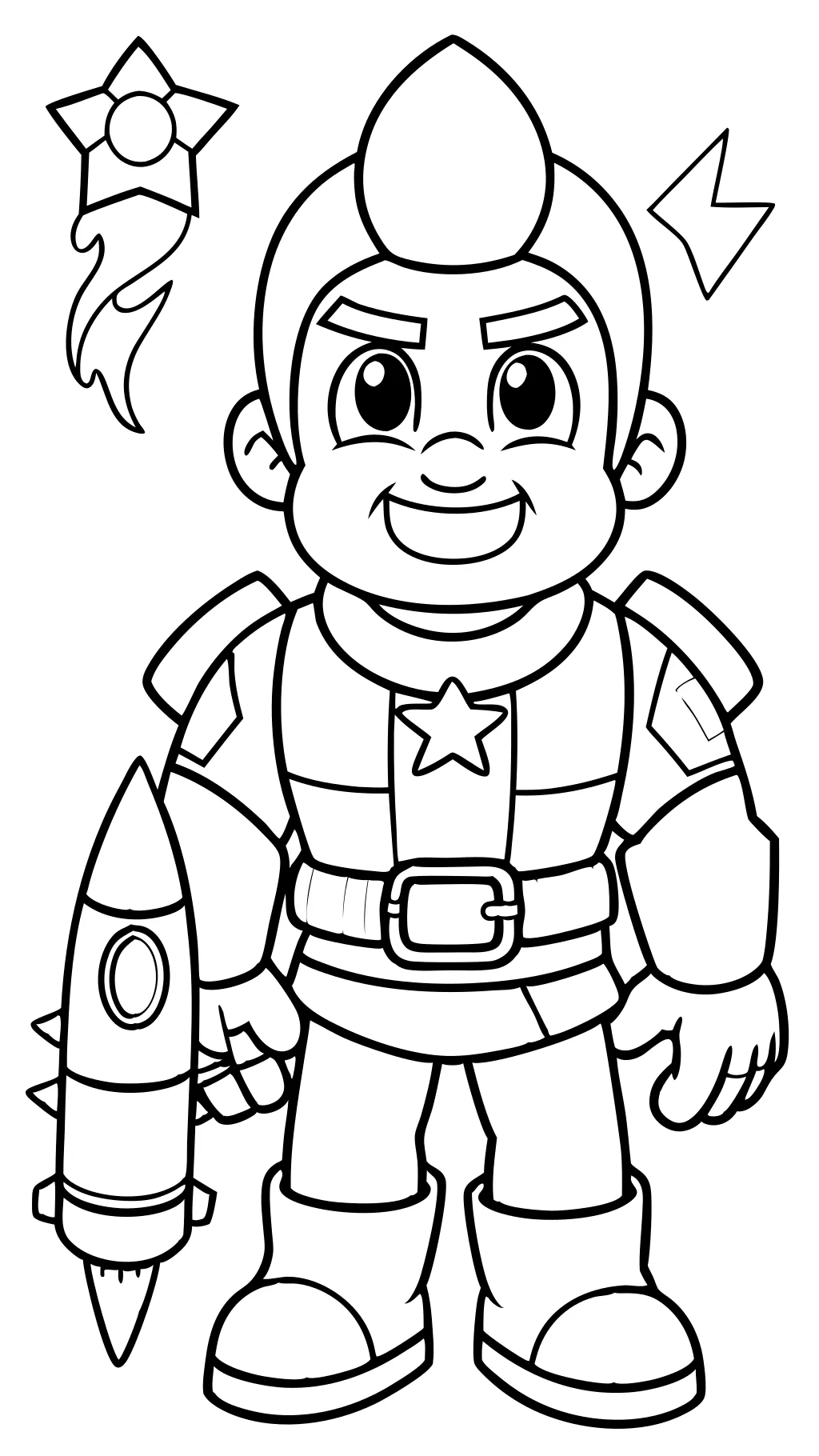 Coloring Page Brawl Stars Brock